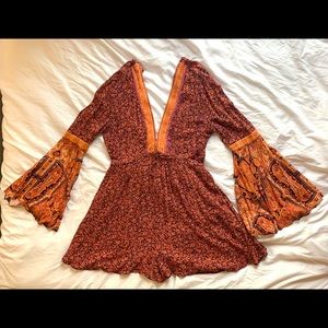 Free People size medium bell-sleeve romper